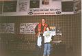 Marty and Gretchen Williams with winning T-shirt and trophy